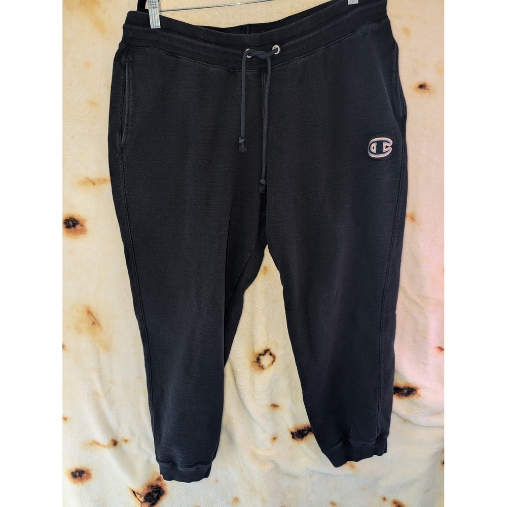 Champion Reverse Weave Sweatpants Mens 2XL Black Joggers Gym Athletic